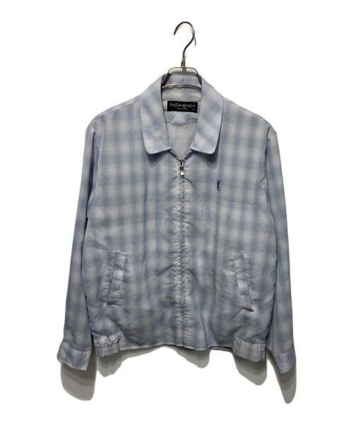 Yves Saint Laurent pour homme（イヴサンローラン プールオム）Yves Saint Laurent pour homme (イヴサンローラン プールオム) スイングトップ ブルー サイズ:95の古着・服飾アイテム