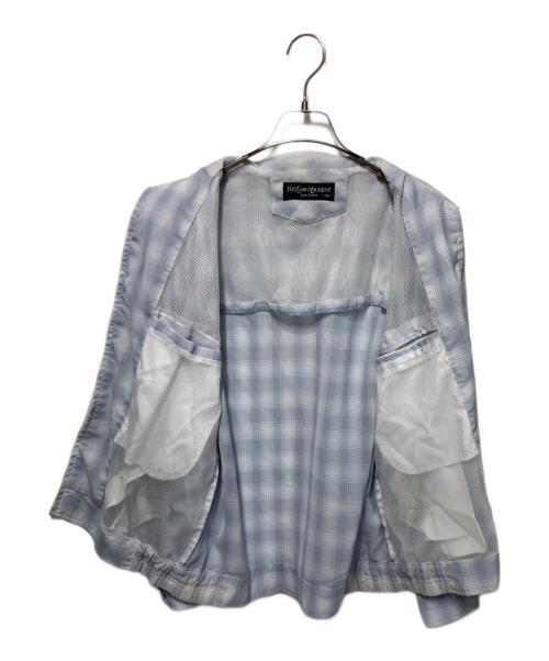 Yves Saint Laurent pour homme（イヴサンローラン プールオム）Yves Saint Laurent pour homme (イヴサンローラン プールオム) スイングトップ ブルー サイズ:95の古着・服飾アイテム