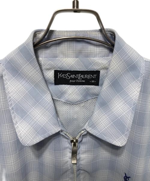 Yves Saint Laurent pour homme（イヴサンローラン プールオム）Yves Saint Laurent pour homme (イヴサンローラン プールオム) スイングトップ ブルー サイズ:95の古着・服飾アイテム