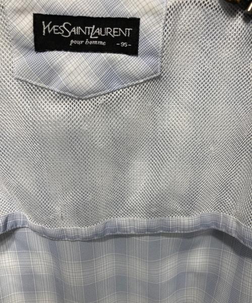 Yves Saint Laurent pour homme（イヴサンローラン プールオム）Yves Saint Laurent pour homme (イヴサンローラン プールオム) スイングトップ ブルー サイズ:95の古着・服飾アイテム