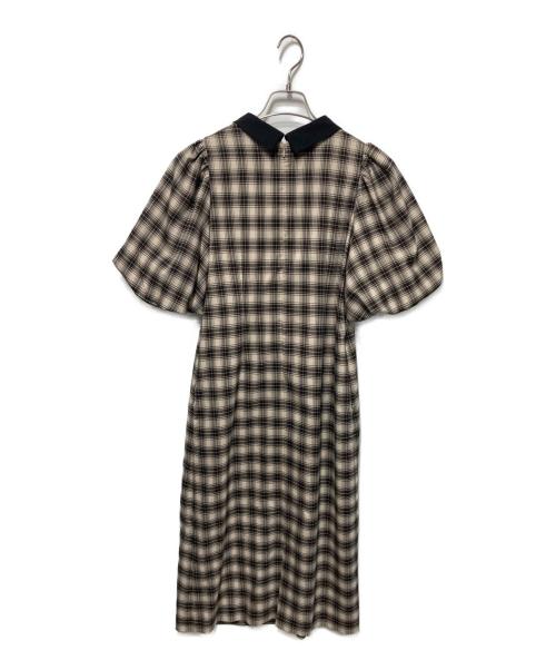 Noela（ノエラ）Noela (ノエラ) ボリュームスリーブアイラインワンピース ベージュ サイズ:freeの古着・服飾アイテム