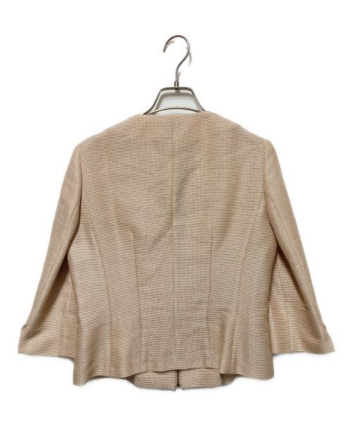 LANVIN COLLECTION（ランバンコレクション）LANVIN COLLECTION (ランバンコレクション) フリルツイードジャケット ベージュ サイズ:36の古着・服飾アイテム