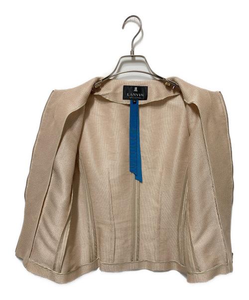 LANVIN COLLECTION（ランバンコレクション）LANVIN COLLECTION (ランバンコレクション) フリルツイードジャケット ベージュ サイズ:36の古着・服飾アイテム