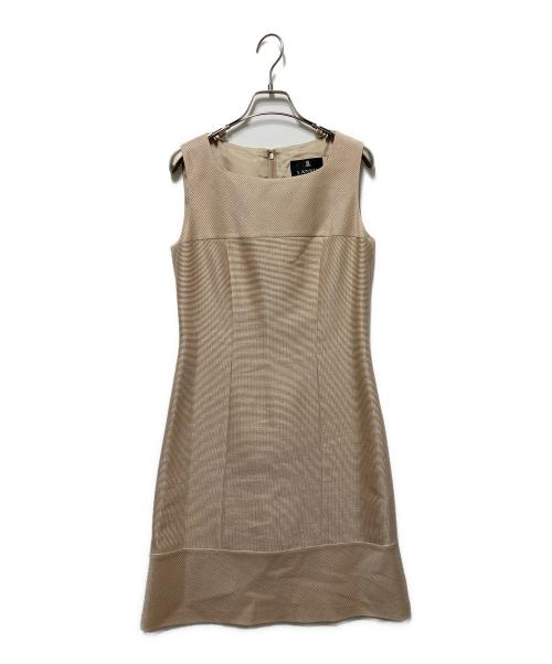LANVIN COLLECTION（ランバンコレクション）LANVIN COLLECTION (ランバンコレクション) ノースリーブワンピース ベージュ サイズ:38の古着・服飾アイテム