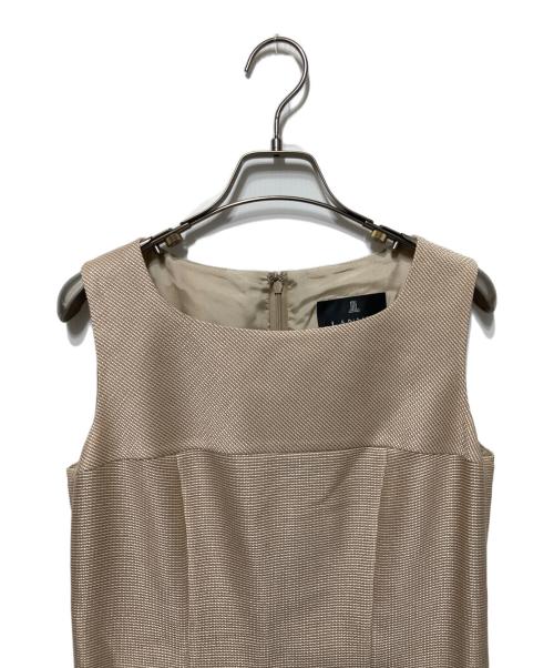 LANVIN COLLECTION（ランバンコレクション）LANVIN COLLECTION (ランバンコレクション) ノースリーブワンピース ベージュ サイズ:38の古着・服飾アイテム