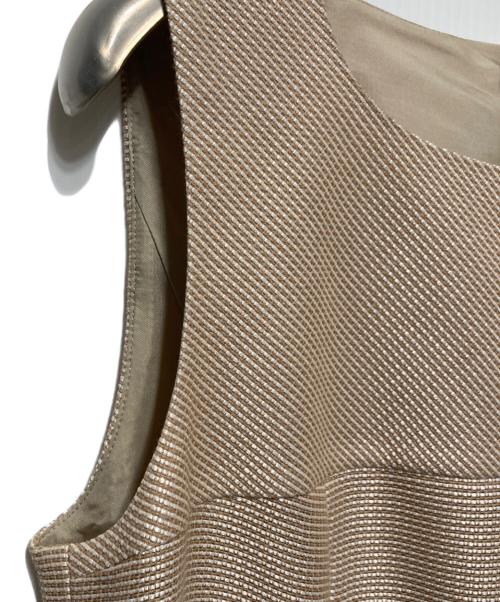 LANVIN COLLECTION（ランバンコレクション）LANVIN COLLECTION (ランバンコレクション) ノースリーブワンピース ベージュ サイズ:38の古着・服飾アイテム