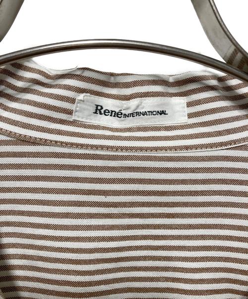 Rene（ルネ）Rene (ルネ) フリルストライプセットアップ ベージュ サイズ:38の古着・服飾アイテム