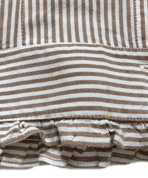 Rene（ルネ）Rene (ルネ) フリルストライプセットアップ ベージュ サイズ:38の古着・服飾アイテム