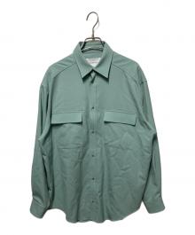 SUESADA（スエサダ）の古着「ウールブレンドシャツ」｜ミント