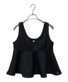 CAPRICIEUX LE'MAGE（カプリシューレマージュ）の古着「ペプラムトップス」｜ブラック