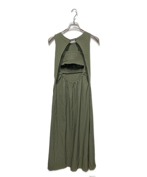 COCODEAL（ココディール）COCODEAL (ココディール) ブラトップ×バックオープンナイロンワンピース カーキ サイズ:2の古着・服飾アイテム