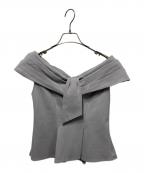 HER LIP TOハーリップトゥ）の古着「Lily Shawl Peplum Top」｜グレー