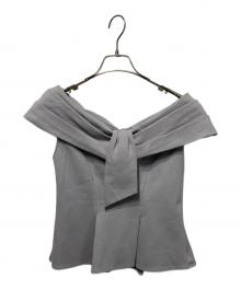 HER LIP TO（ハーリップトゥ）の古着「Lily Shawl Peplum Top」｜グレー