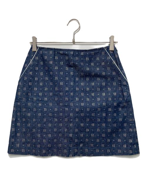 BURBERRY BLUE LABEL（バーバリー ブルー レーベル）BURBERRY BLUE LABEL (バーバリー ブルー レーベル) モノグラムBデニムタイトスカート インディゴ サイズ:38の古着・服飾アイテム