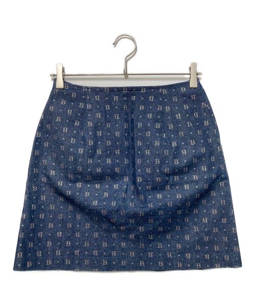 BURBERRY BLUE LABEL（バーバリー ブルー レーベル）BURBERRY BLUE LABEL (バーバリー ブルー レーベル) モノグラムBデニムタイトスカート インディゴ サイズ:38の古着・服飾アイテム