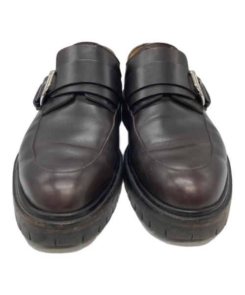 HERMES（エルメス）HERMES (エルメス) モンクストラップーシューズ ブラウン サイズ:40の古着・服飾アイテム