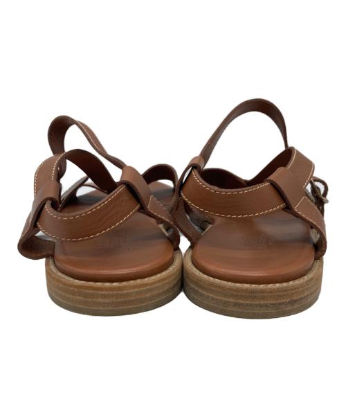 HERMES（エルメス）HERMES (エルメス) グラディエーターサンダル ブラウン サイズ:41 1/2の古着・服飾アイテム