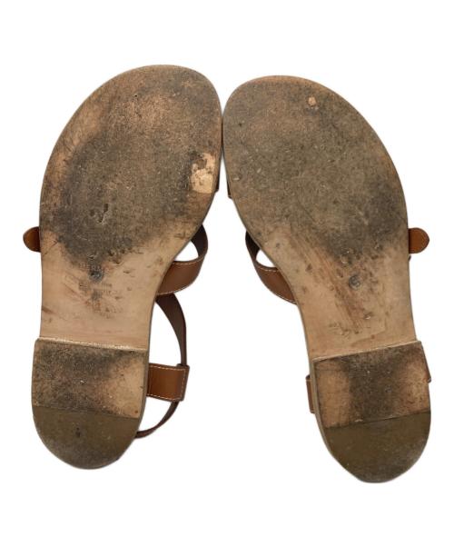 HERMES（エルメス）HERMES (エルメス) グラディエーターサンダル ブラウン サイズ:41 1/2の古着・服飾アイテム