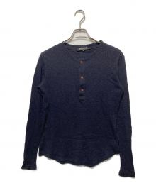 RAF SIMONS（ラフシモンズ）の古着「ヘンリーネックカットソー」｜ネイビー