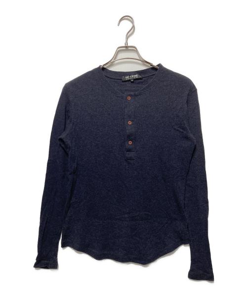 RAF SIMONS（ラフシモンズ）RAF SIMONS (ラフシモンズ) ヘンリーネックカットソー ネイビー サイズ:48の古着・服飾アイテム