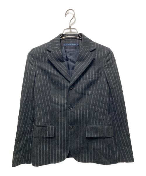 RALPH LAUREN（ラルフローレン）RALPH LAUREN (ラルフローレン) ストライプ3Bジャケット グレー サイズ:7の古着・服飾アイテム
