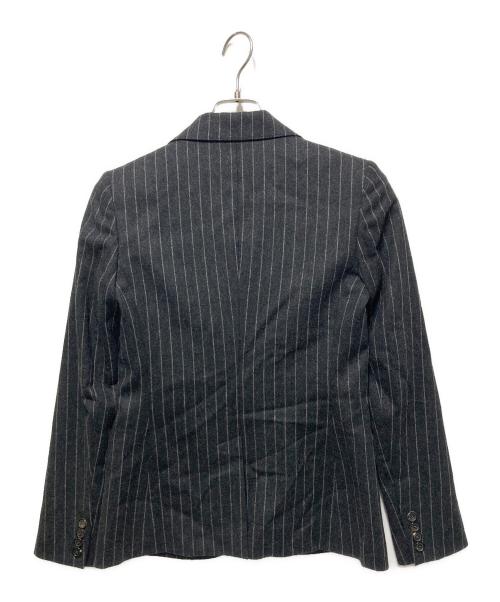 RALPH LAUREN（ラルフローレン）RALPH LAUREN (ラルフローレン) ストライプ3Bジャケット グレー サイズ:7の古着・服飾アイテム