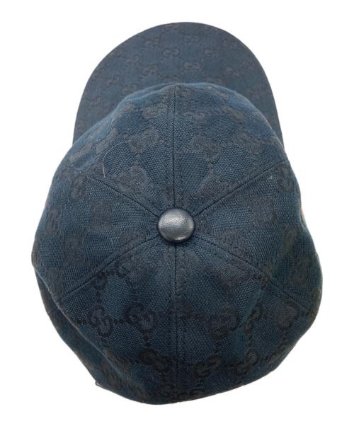 GUCCI（グッチ）GUCCI (グッチ) GGキャンバスベースボールキャップ ブラック サイズ:Ｌの古着・服飾アイテム