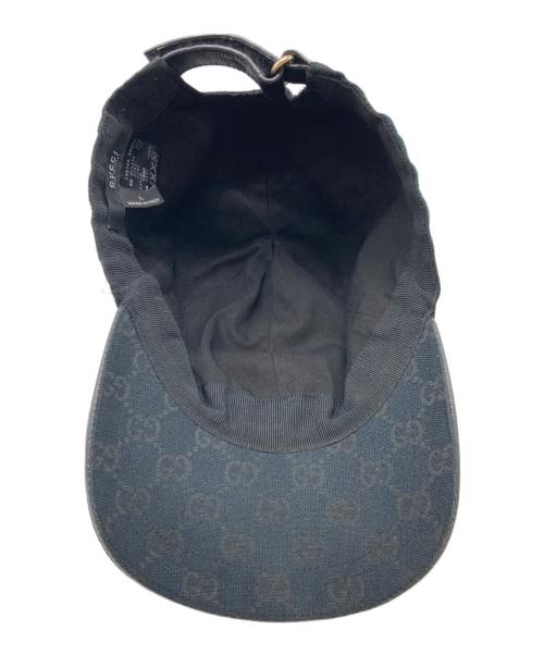 GUCCI（グッチ）GUCCI (グッチ) GGキャンバスベースボールキャップ ブラック サイズ:Ｌの古着・服飾アイテム
