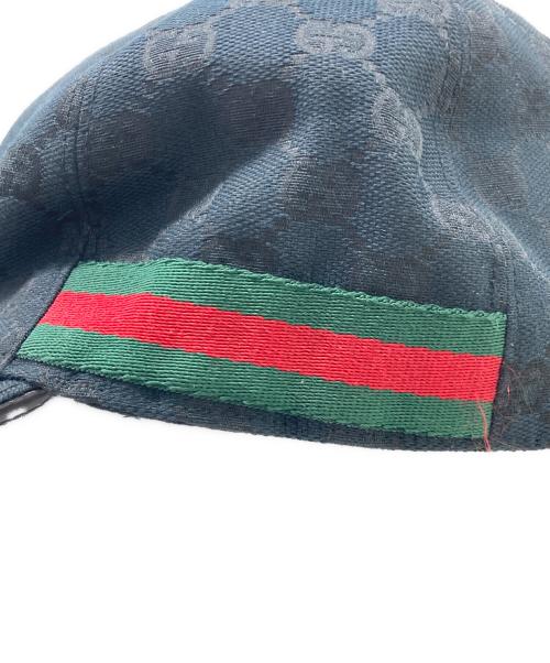 GUCCI（グッチ）GUCCI (グッチ) GGキャンバスベースボールキャップ ブラック サイズ:Ｌの古着・服飾アイテム