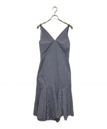 SAYAKA DAVIS（サヤカ デイヴィス）の古着「ギンガムチェックマーメイドワンピース」｜ホワイト×ネイビー