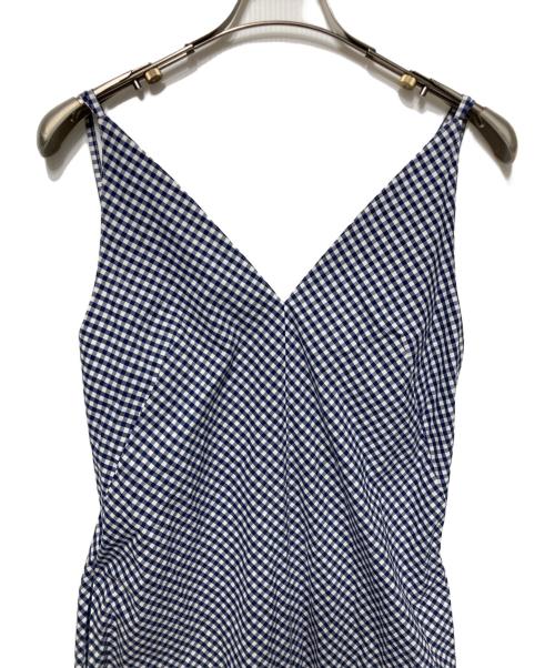 SAYAKA DAVIS（サヤカ デイヴィス）SAYAKA DAVIS (サヤカ デイヴィス) ギンガムチェックマーメイドワンピース ホワイト×ネイビー サイズ:2の古着・服飾アイテム