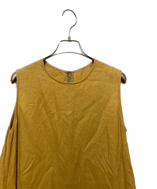 JOURNAL STANDARD（ジャーナルスタンダード）JOURNAL STANDARD (ジャーナルスタンダード) リネンノースリーブワンピース イエロー サイズ:freeの古着・服飾アイテム