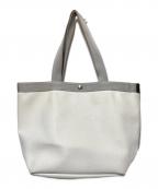 Herve Chapelierエルベシャプリエ）の古着「リュクススクエア トートバッグ」｜アイボリー×グレー