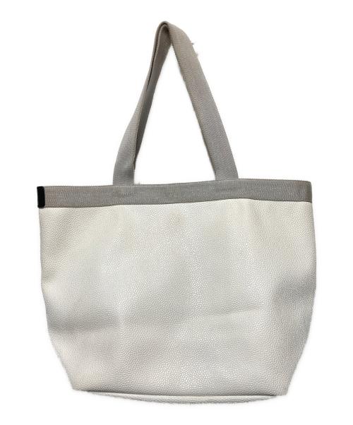 Herve Chapelier（エルベシャプリエ）Herve Chapelier (エルベシャプリエ) リュクススクエア トートバッグ アイボリー×グレーの古着・服飾アイテム