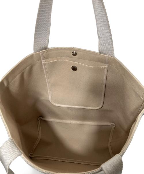 Herve Chapelier（エルベシャプリエ）Herve Chapelier (エルベシャプリエ) リュクススクエア トートバッグ アイボリー×グレーの古着・服飾アイテム