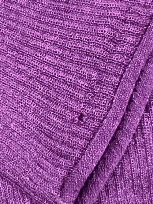 IENA（イエナ）IENA (イエナ) シアーリブ クループルオーバー パープル サイズ:freeの古着・服飾アイテム