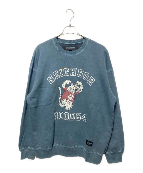 NEIGHBORHOOD（ネイバーフッド）NEIGHBORHOOD (ネイバーフッド) PIGMENT DYED SWEAT SHIRT LS ブルー サイズ:Mの古着・服飾アイテム