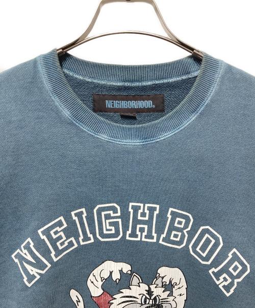 NEIGHBORHOOD（ネイバーフッド）NEIGHBORHOOD (ネイバーフッド) PIGMENT DYED SWEAT SHIRT LS ブルー サイズ:Mの古着・服飾アイテム