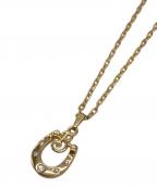 Burberry'sバーバリー）の古着「ホースシュー ラインストーン ネックレス」｜ゴールド