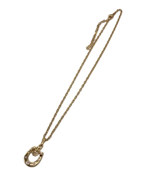 Burberry's（バーバリー）Burberry's (バーバリー) ホースシュー ラインストーン ネックレス ゴールドの古着・服飾アイテム