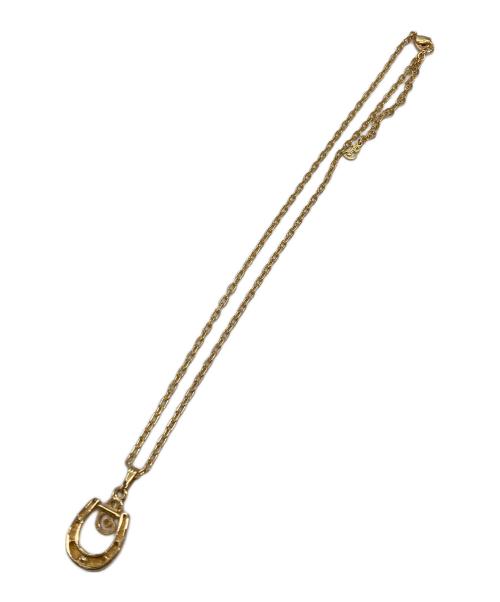 Burberry's（バーバリー）Burberry's (バーバリー) ホースシュー ラインストーン ネックレス ゴールドの古着・服飾アイテム