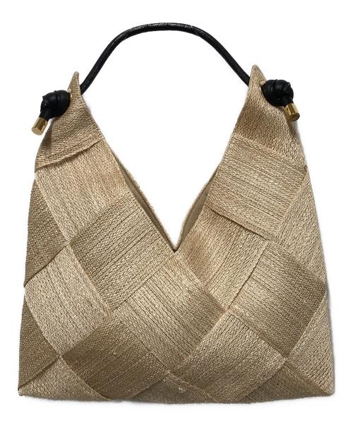 VIOLAd'ORO（ヴィオラドーロ）VIOLAd'ORO (ヴィオラドーロ) ストロートートバッグ ベージュの古着・服飾アイテム