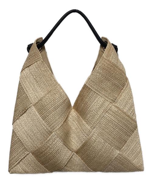 VIOLAd'ORO（ヴィオラドーロ）VIOLAd'ORO (ヴィオラドーロ) ストロートートバッグ ベージュの古着・服飾アイテム