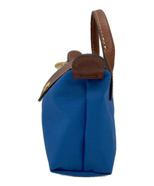 LONGCHAMP（ロンシャン）LONGCHAMP (ロンシャン) LE PLIAGEミニポーチ ブルーの古着・服飾アイテム