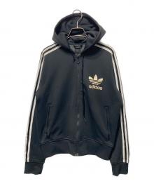 adidas（アディダス）の古着「ジップパーカー」｜ブラック
