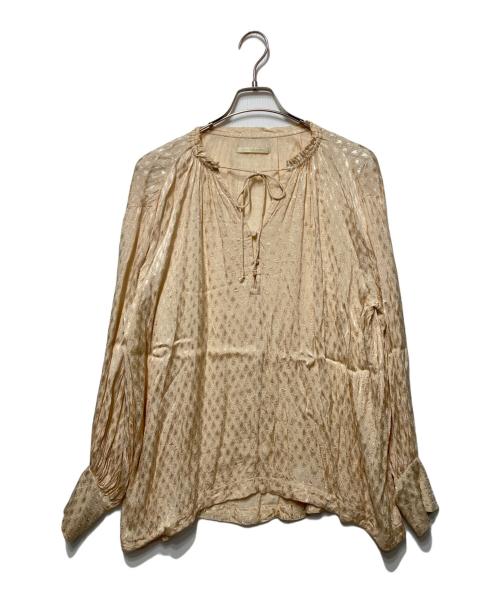 ne quittez pas（ヌキテパ）ne quittez pas (ヌキテパ) レーヨンブラウス ベージュ サイズ:-の古着・服飾アイテム