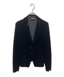 EMPORIO ARMANI（エンポリオ アルマーニ）の古着「ベロアジャケット」｜ブラック