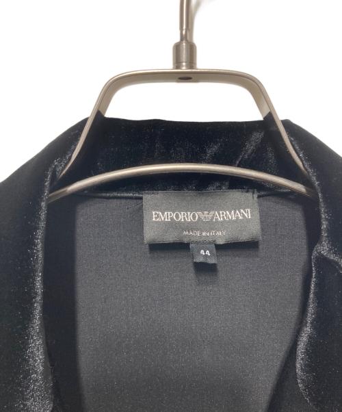 EMPORIO ARMANI（エンポリオ アルマーニ）EMPORIO ARMANI (エンポリオ アルマーニ) ベロアジャケット ブラック サイズ:44の古着・服飾アイテム