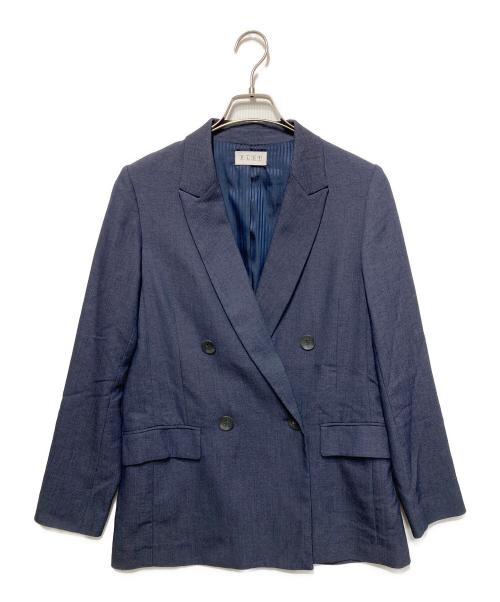 PLST（プラステ）PLST (プラステ) トリアセブレンドオックスダブルジャケット ネイビー サイズ:Ｓの古着・服飾アイテム