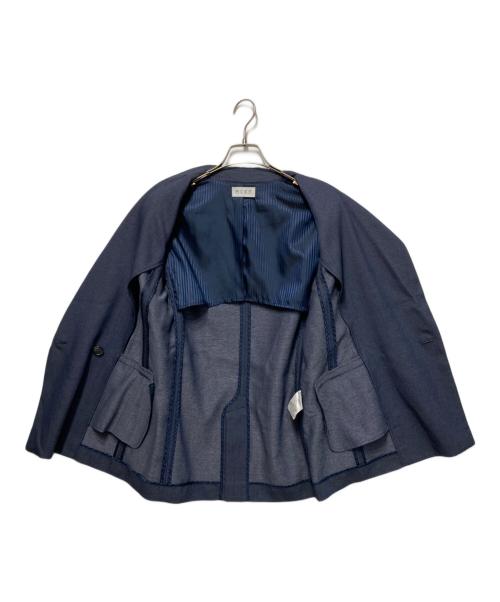 PLST（プラステ）PLST (プラステ) トリアセブレンドオックスダブルジャケット ネイビー サイズ:Ｓの古着・服飾アイテム